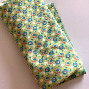 Stretchy Green Fabric With Circles For Sewing Material Crafts Crafting